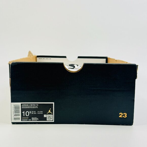Jordan 4 Retro TD \'White Cement\' HQ0207-106 Football size 10.5 main image 7